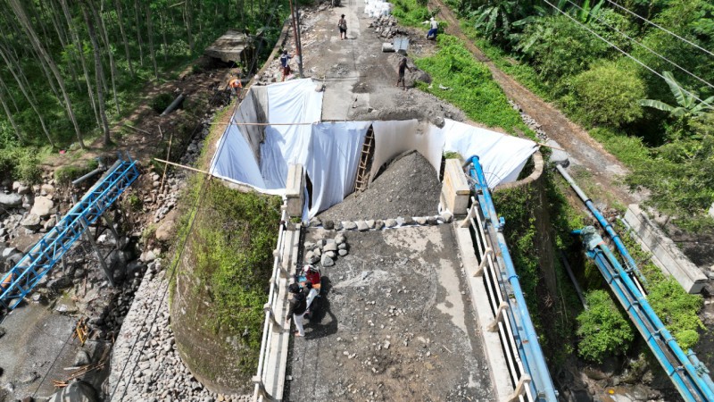 Pertengahan Maret, Perbaikan Jembatan Kali Gintung Ditargetkan Rampung