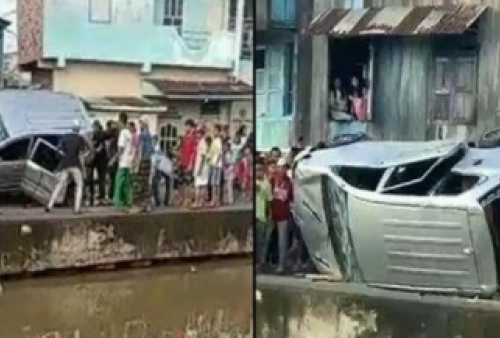 Mobil yang Diceburkan Warga ke Sungai di Palembang Berhasil Dievakuasi, Sempat Terseret 25 Meter