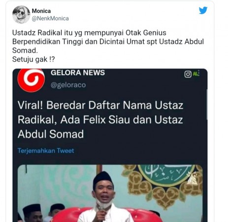 Bela Ustaz yang Dicap Radikal, Pegiat Media Sosial: Pembenci UAS adalah Pemuja Firaun