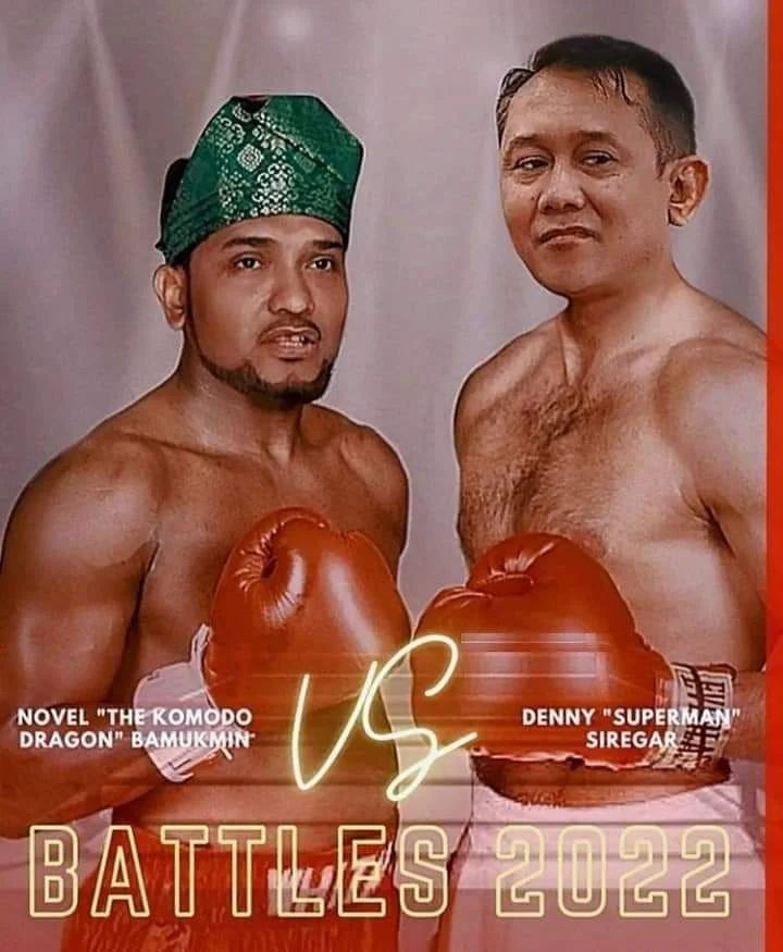 Bikin Ngakak, Poster Tinju Denny Siregar Vs Novel Bamukmin Tampilkan Bulu Dada