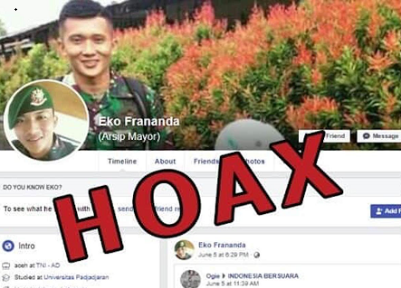 TNI AD Jadi Sasaran Hoaks, Akun Palsu Berseragam Sebar Ujaran Kebencian Terhadap Jokowi
