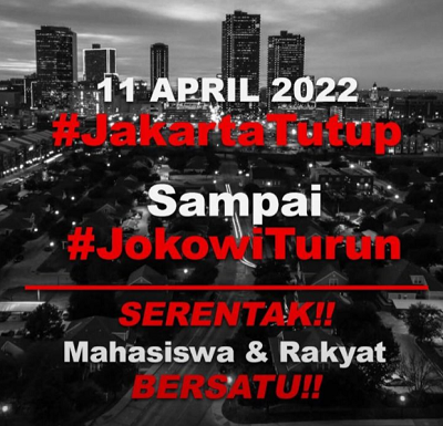 Heboh! Flayer 11 April Jakarta Tutup Sampai Jokowi Turun Viral di Media Sosial
