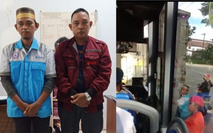 Tidak Terima Disalip, 2 Sopir Truk Mengamuk Rusak Bus, Ditangkap Jatanras Langsung Ciut