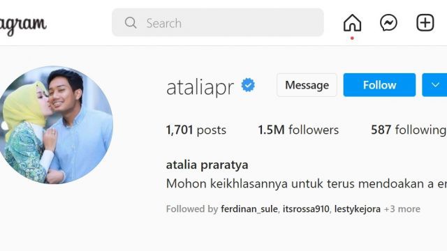 Bikin Sedih, Istri Ridwan Kamil Ubah Foto Profil dan Bio Instagramnya: Mohon Keikhlasannya