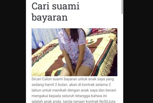 Anda Mau Jadi Suami Bayaran? Dikontrak 2 Tahun Rp50 Juta, Gaji Bulanan Rp3 juta, Coba Daftar