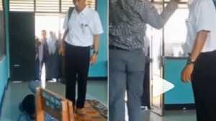 Viral! Dibangunkan di Ruang Kelas, Siswa Tega Tampar Gurunya