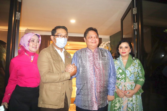 Temui Airlangga di Jakarta, Ridwan Kamil Tegaskan Bakal Balas Budi kepada Golkar