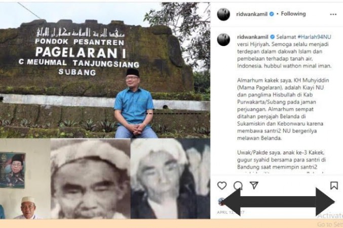 Eril Keturunan Wali Songo dan Prabu Siliwangi, Nasab Ridwan Kamil Sampai ke Sunan Gunung Jati