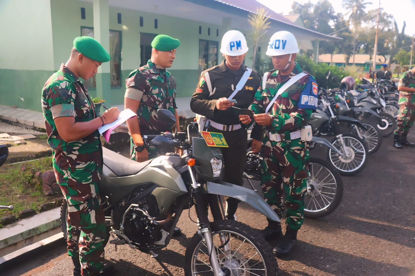 Polisi Militer Tegal Razia Kendaraan Dinas dan Pribadi Anggota Yonif 407, Ini Hasilnya 