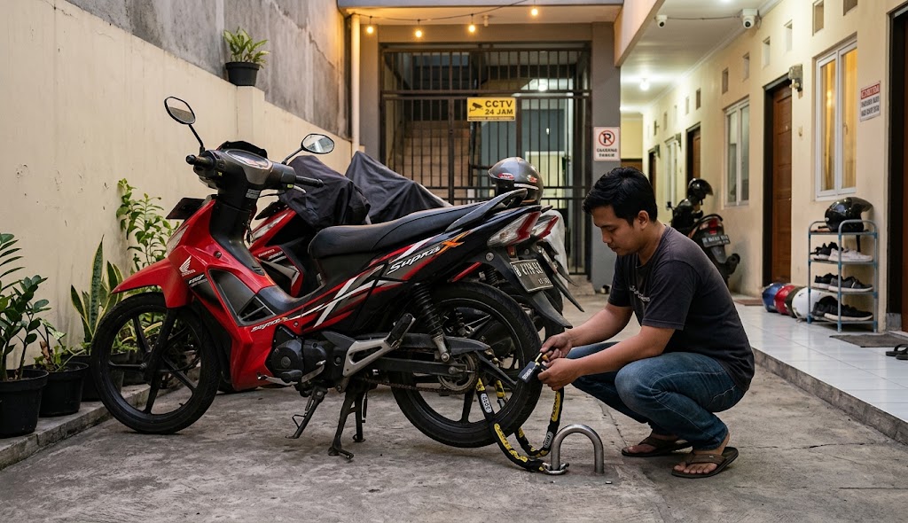 15 Tips Mengamankan Motor Bebek di Kos agar Lebih Aman dari Pencuri