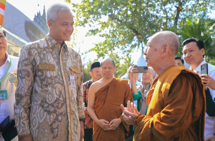 Indonesia Tipitaka Chanting 2023, Bikkhu dan Ganjar Sepakat Jaga Suasana Damai di Tahun Politik