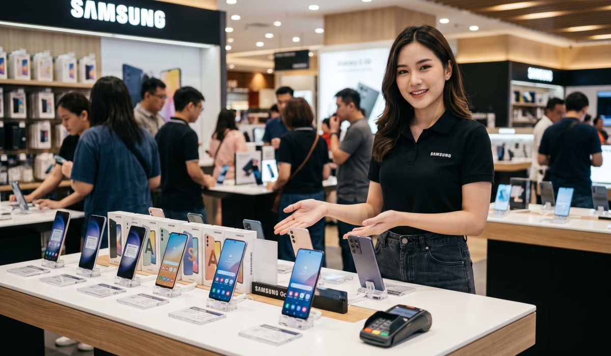 5 HP Samsung RAM 8GB Baterai Jumbo 6000mAh: Tahan Seharian, Multitasking Bebas Lag!