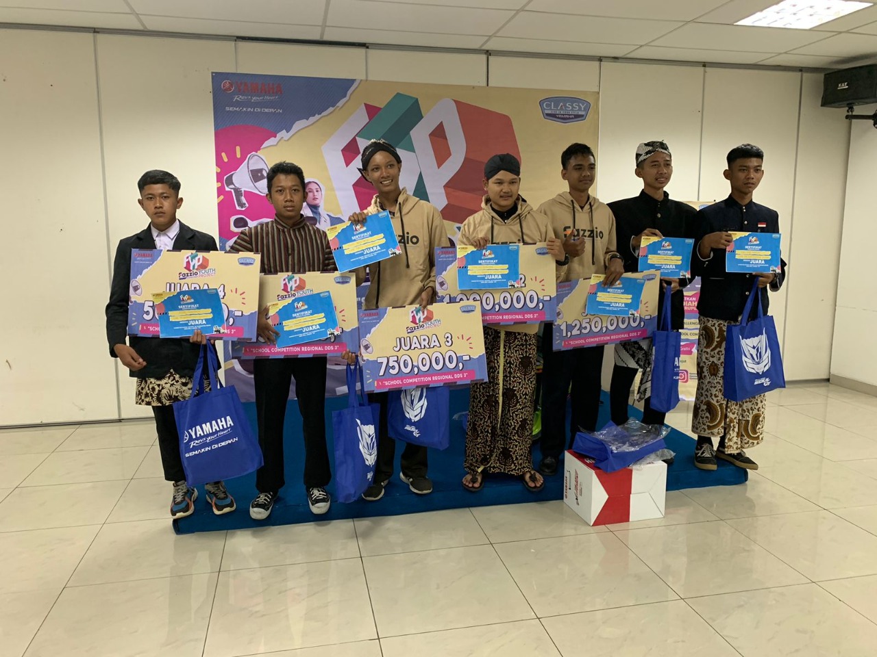 3 Siswa Terbaik Yamaha DDS 3 Jateng-DIY Tembus Final Connected School Contest Fazzio Youth Project