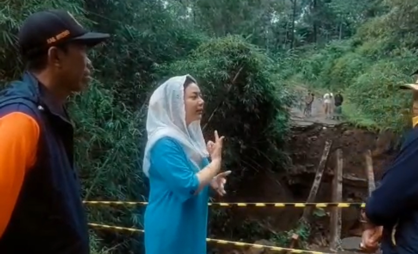 Tinjau Jembatan Ambruk di Cilibur, Bupati Brebes Janji Buat Penanganan Cepat