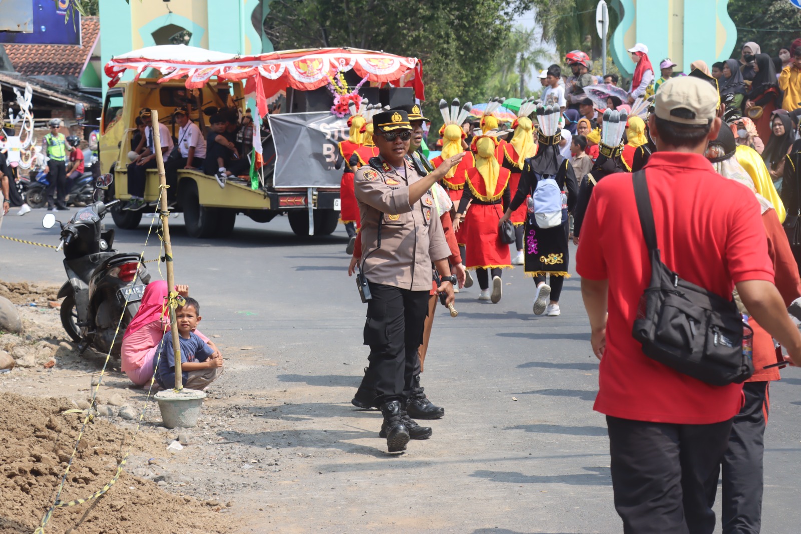 Amankan Karnaval HUT RI Kabupaten Tegal, Polres Terjunkan Ratusan Personel