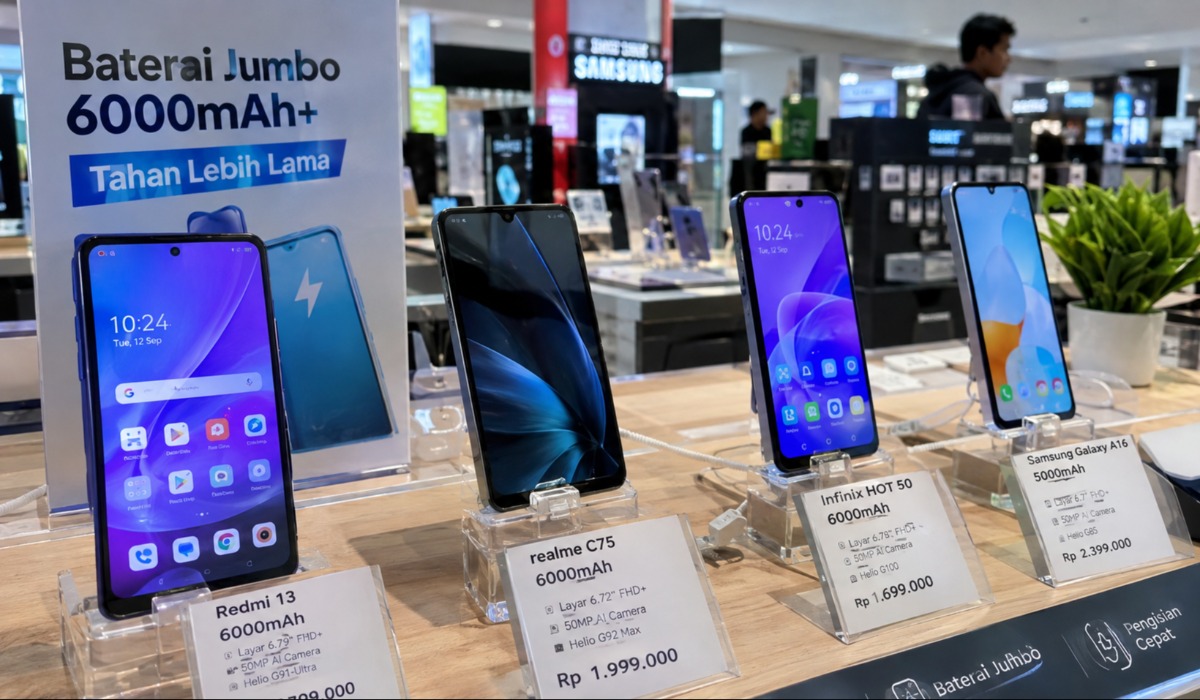 Deretan HP Baterai Jumbo Termurah 2026, Awet Seharian