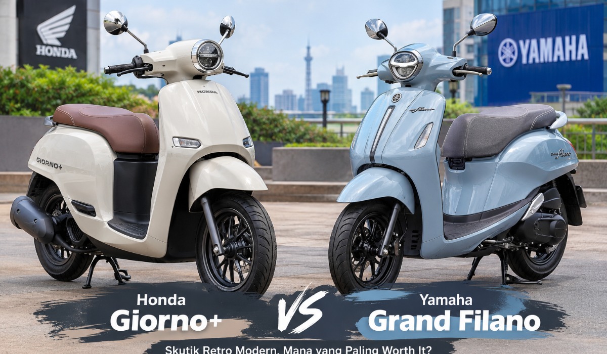 Giorno+ vs Grand Filano: Duel Dua Skutik Retro Modern, Performa dan Fiturnya Bikin Penasaran