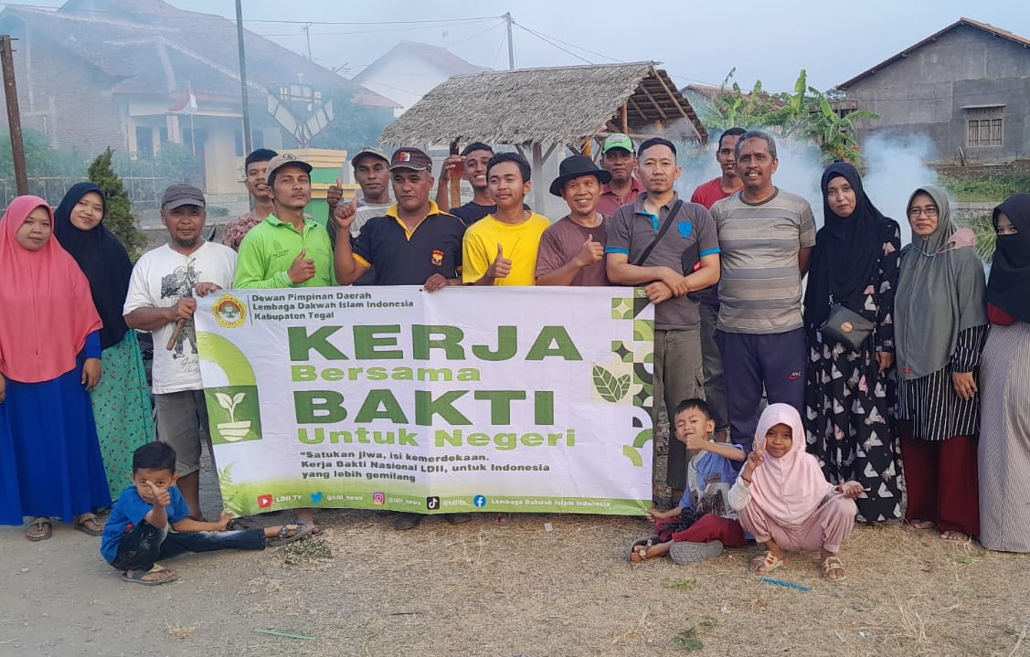 Sambut HUT RI dan Rakernas DPP, LDII Kabupaten Tegal Laksanakan Kerja Bersama Bakti Untuk Negeri 