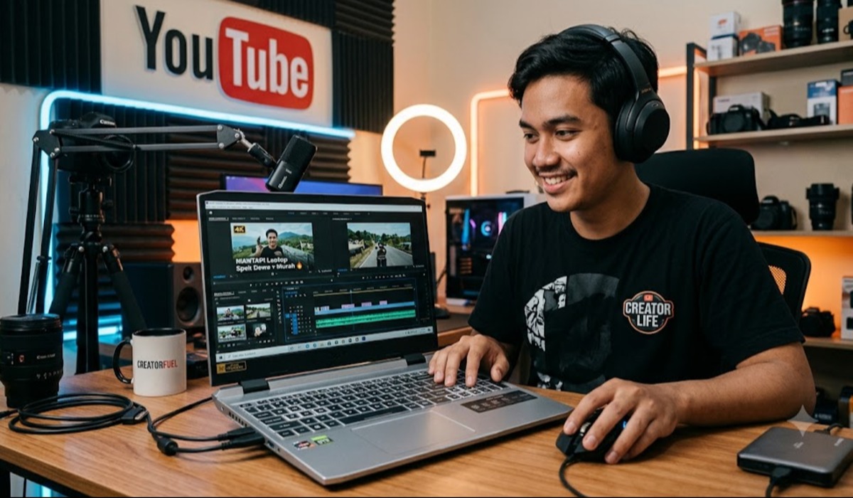 5 Laptop Murah Spek Dewa untuk YouTuber, Editing Video 4K Tetap Lancar