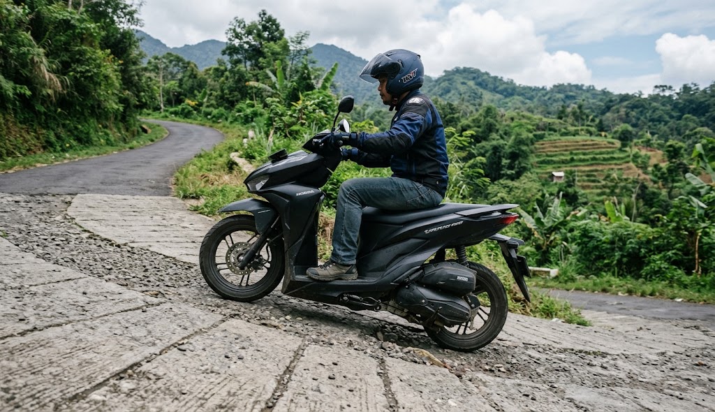 Motor Matic untuk Tanjakan, Seberapa Kuat Tarikannya saat Berboncengan di Jalan Menanjak?