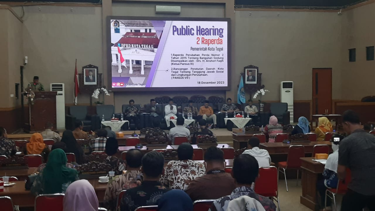 Bahas 2 Raperda, DPRD Kota Tegal Gelar Public Hearing Jaring Masukan Masyarakat