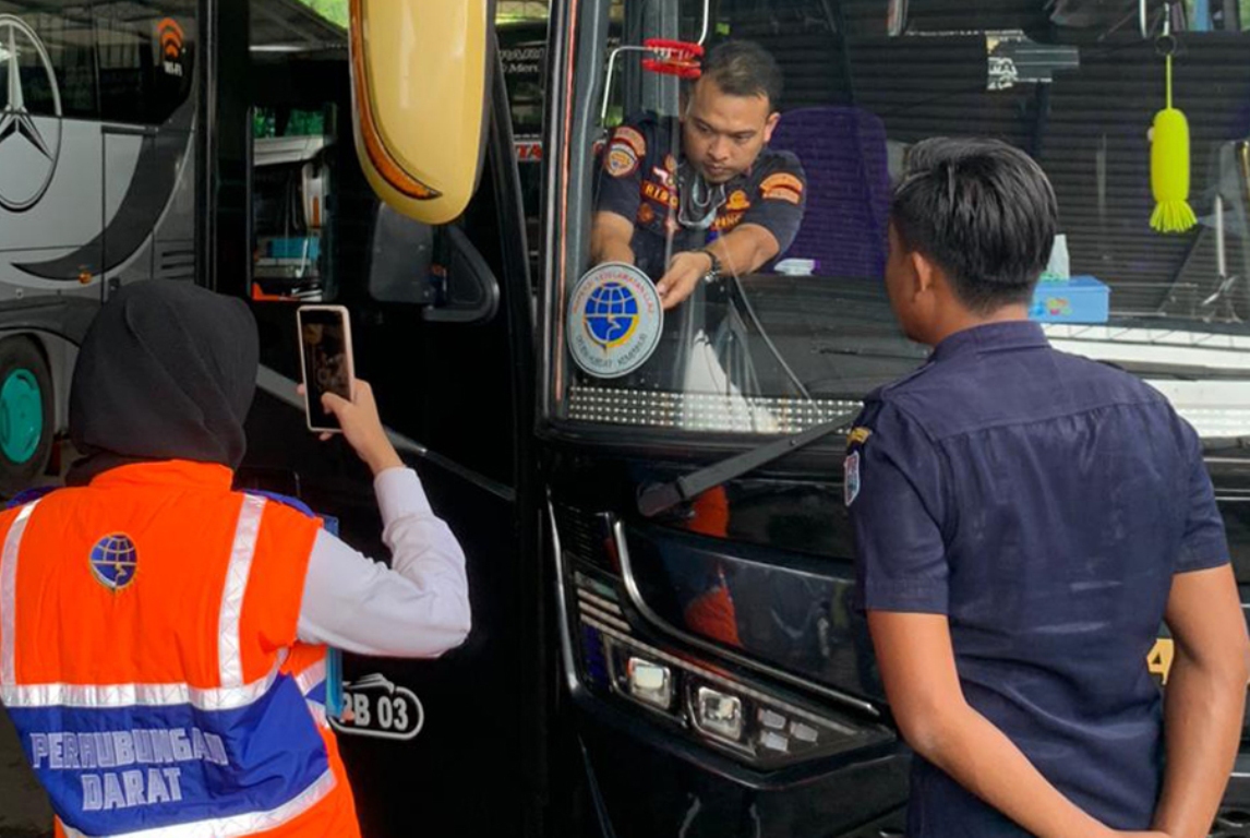 Ramp Check Angkutan Mudik Nataru, Dishub Kota Tegal Periksa Kelayakan 19 Bus