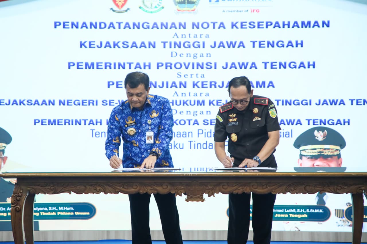 Pidana Kerja Sosial Mulai Berlaku Tahun 2026, Pemprov Jateng–Kejati Sepakati Hal Ini