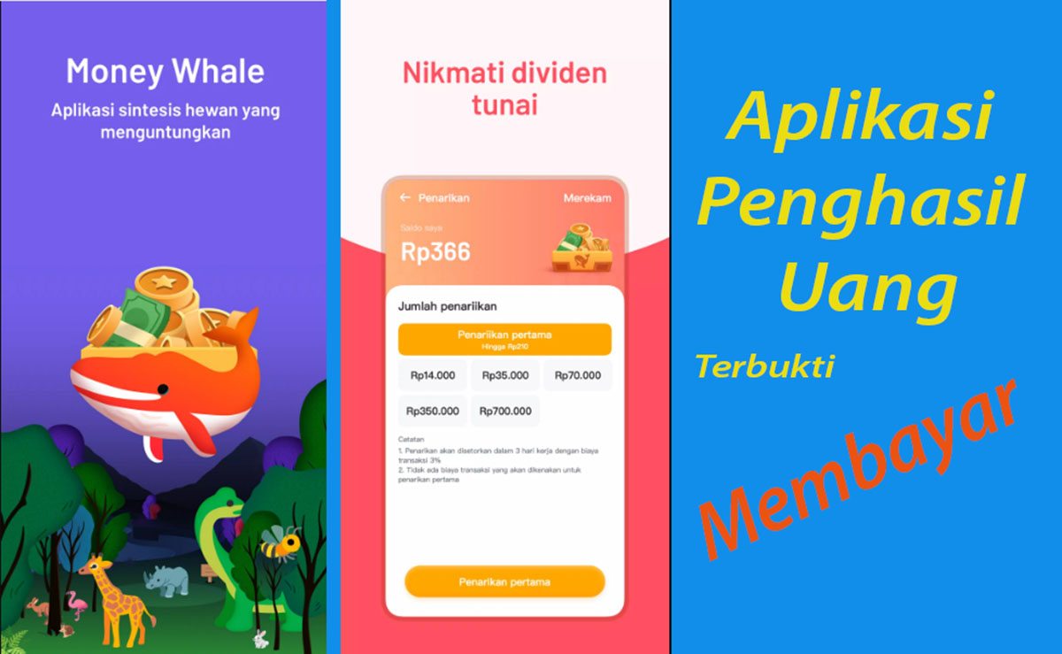 Rp100 Ribu Langsung Masuk Rekening Hanya Lihat Iklan di Aplikasi Penghasil Uang Money Whale