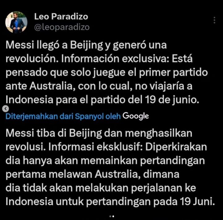Kabar Lionel Messi Batal Main di Indonesia Terus Berdengung, Ternyata Ini Sebabnya