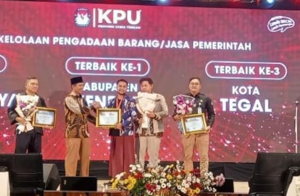 Tak Lagi Paceklik, KPU Kota Tegal Raih Tiga Penghargaan Sekaligus dari Provinsi