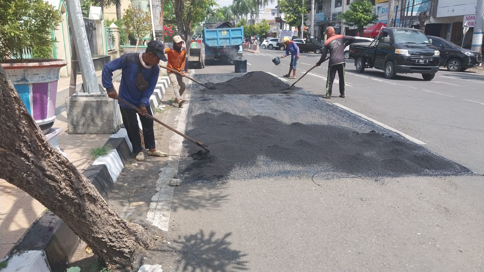 Aspal Susut, Jalan Protokol di Tegal Mulai Diperbaiki