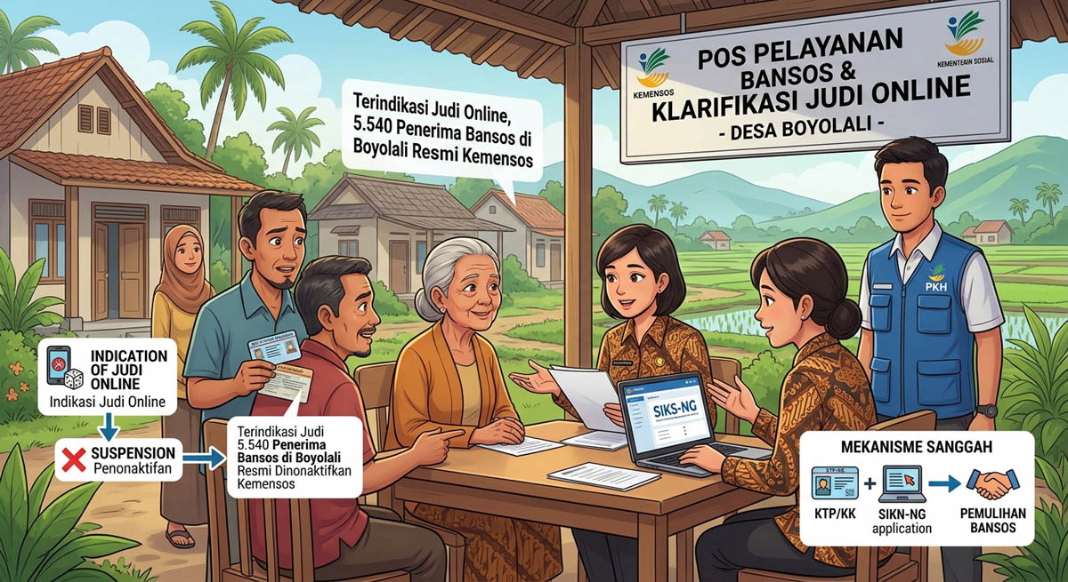 5.540 Penerima Bansos Boyolali Dinonaktifkan Akibat Judi Online