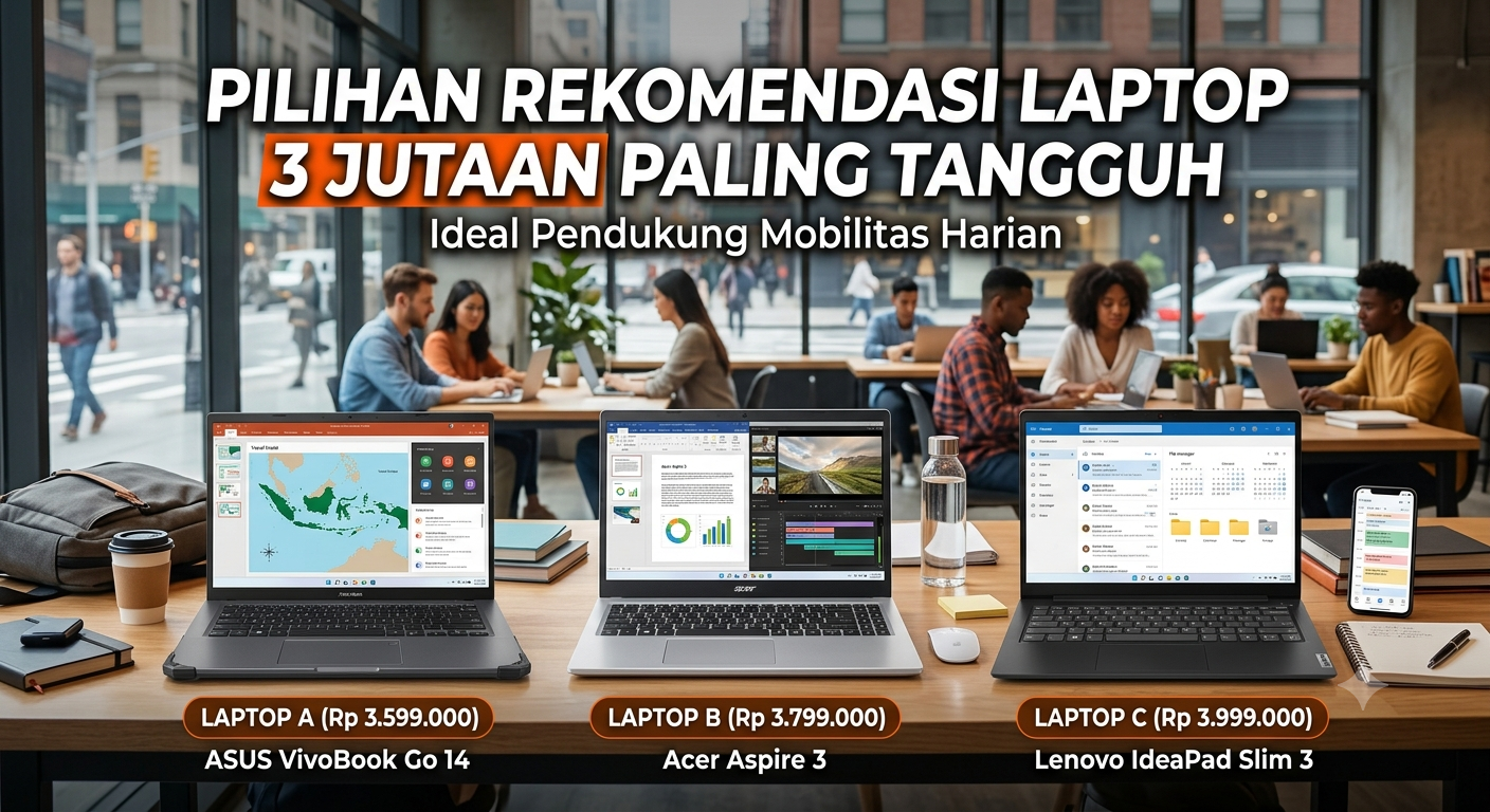 Berburu Rekomendasi laptop 3 jutaan Juara, Cek Fitur Lengkapnya!