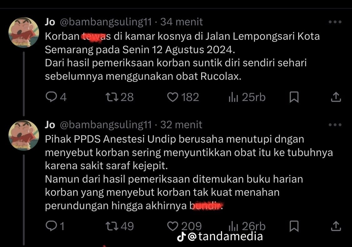 Viral di Tiktok, Dokter Muda RSUD Kardinah Kota Tegal Meninggal usai Suntik Obat Pelemas Otot  