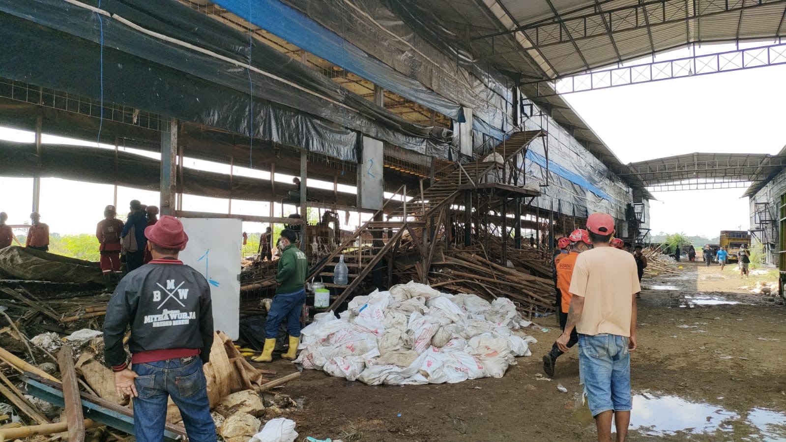 24 Jam Lebih Pekerja Tertimbun Kandang Ayam di Brebes Belum Ditemukan
