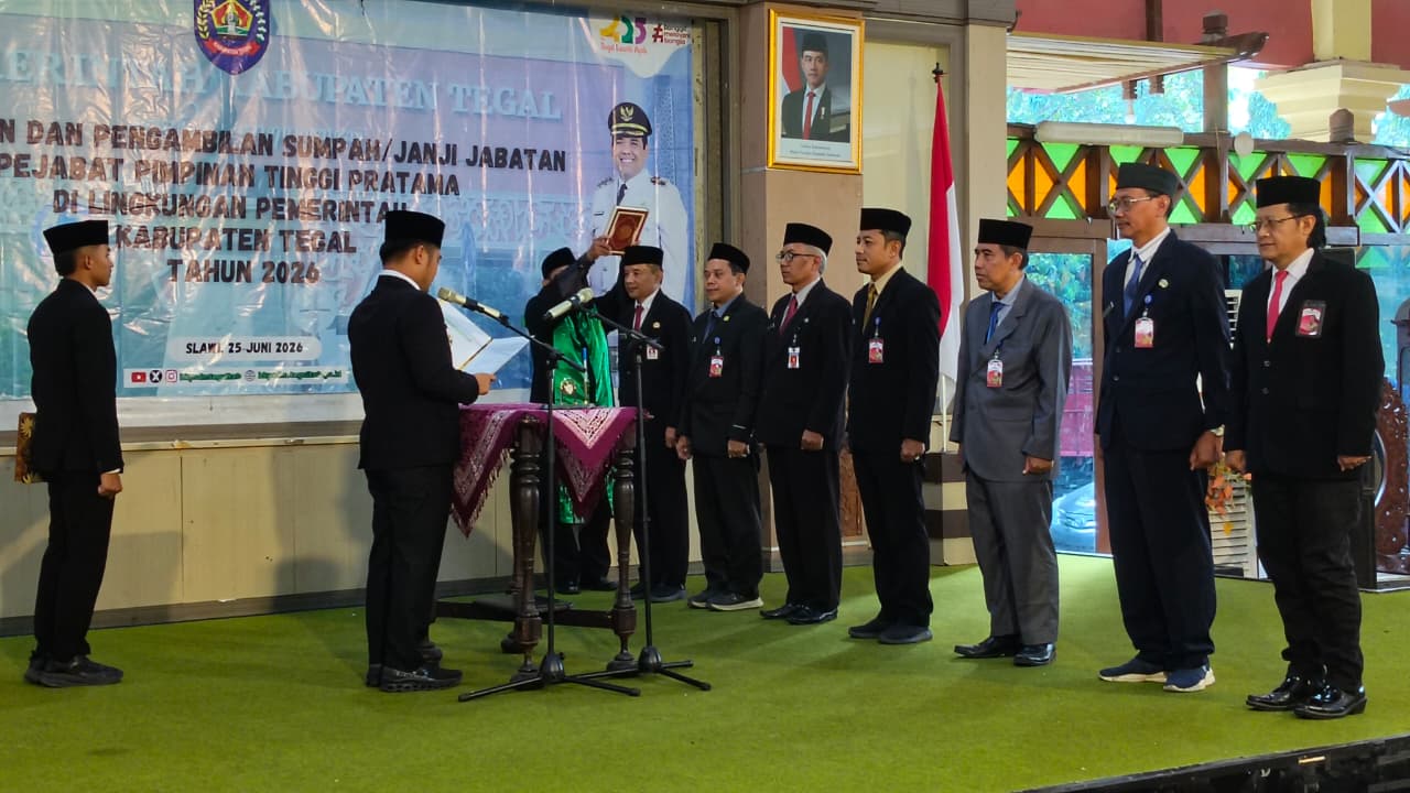 Rotasi Besar-besaran, Tujuh Pejabat Eselon II Tegal Resmi Bergeser