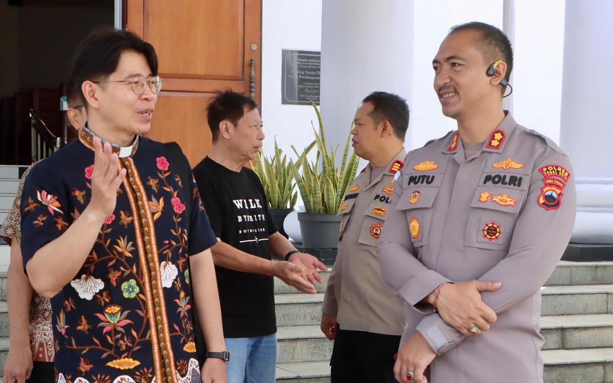 Pastikan Ibadah Natal di Tegal Berlangsung Aman, Kapolres Sambangi Gereja