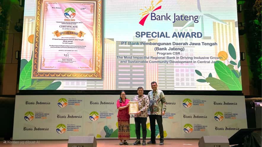 Beri Dampak Lewat CSR, Bank Jateng Raih Special Award BISRA 2025 