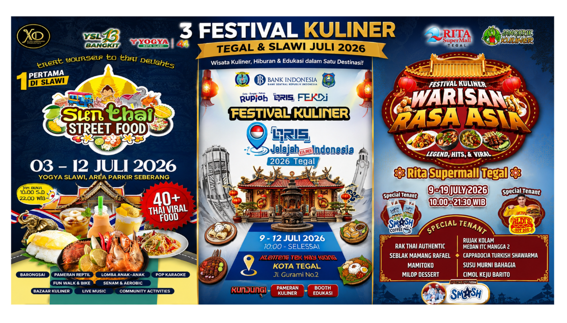 3 Festival Kuliner di Tegal dan Slawi Juli 2026, Catat Jadwal, Lokasi, dan Daya Tariknya