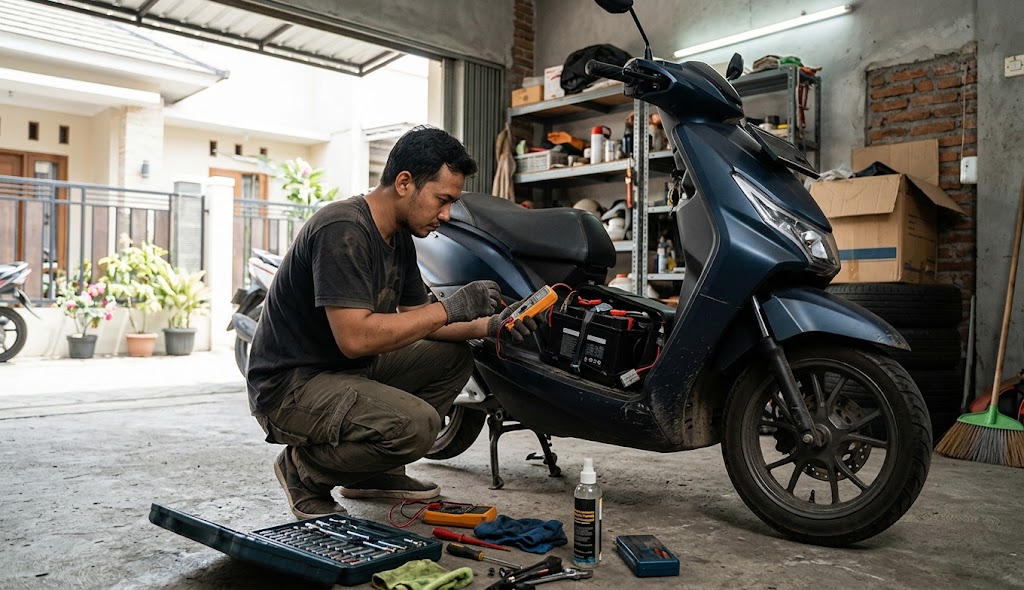 10 Tips Merawat Baterai Motor Listrik Tanam agar Awet sampai Tahunan