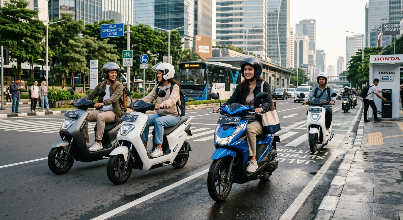 Wow, daftar motor listrik Honda Ini Tawarkan Fitur Paling Canggih!
