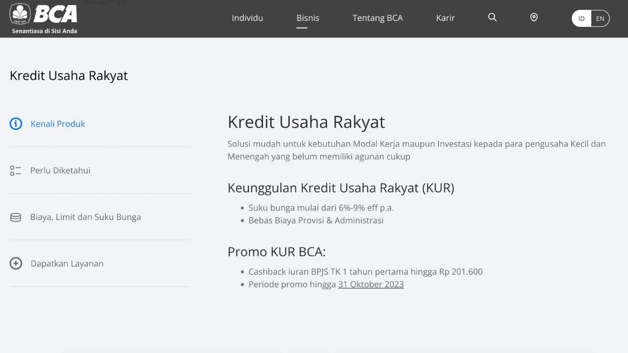 Update KUR BCA Terbaru 2023, Tenor Panjang dengan Cicilan Mulai Rp1 Jutaan