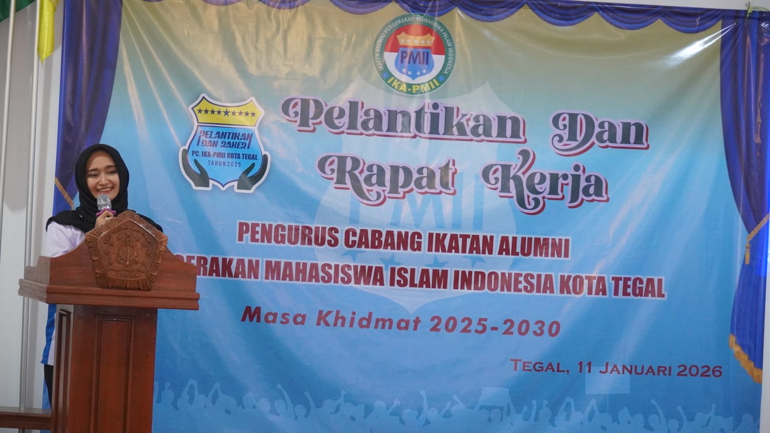 IKA-PMII Tegal Dilantik, Wakil Wali Kota Sampaikan Hal Ini