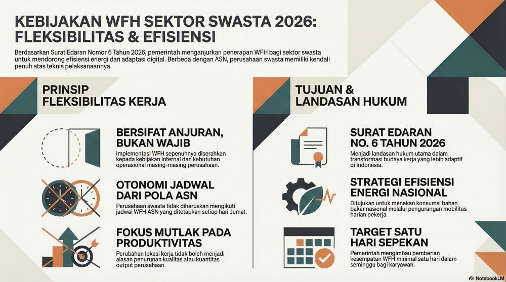 Aturan Baru WFH 2026: Perusahaan Swasta Bebas Atur Jadwal, Tak Harus Ikut ASN 