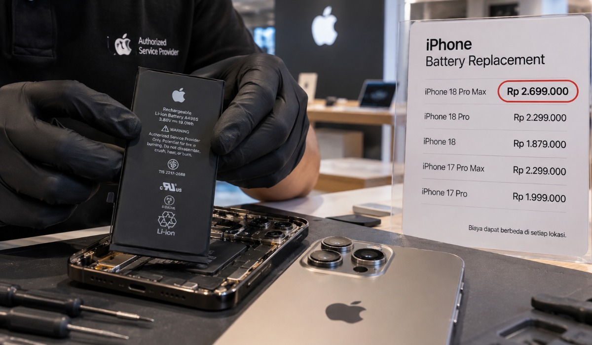 Berapa Biaya Ganti Baterai iPhone 18 Pro Max ? Cek di Sini