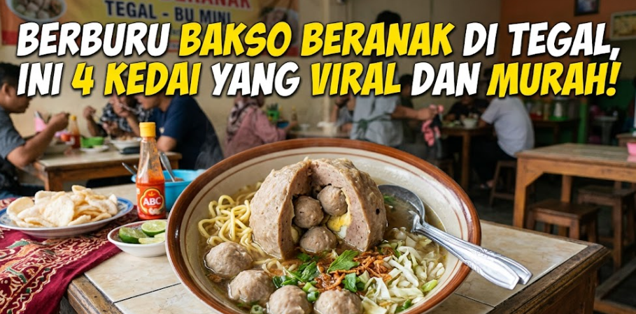 Berburu Bakso Beranak di Tegal, Ini 4 Kedai yang Viral dan Murah!