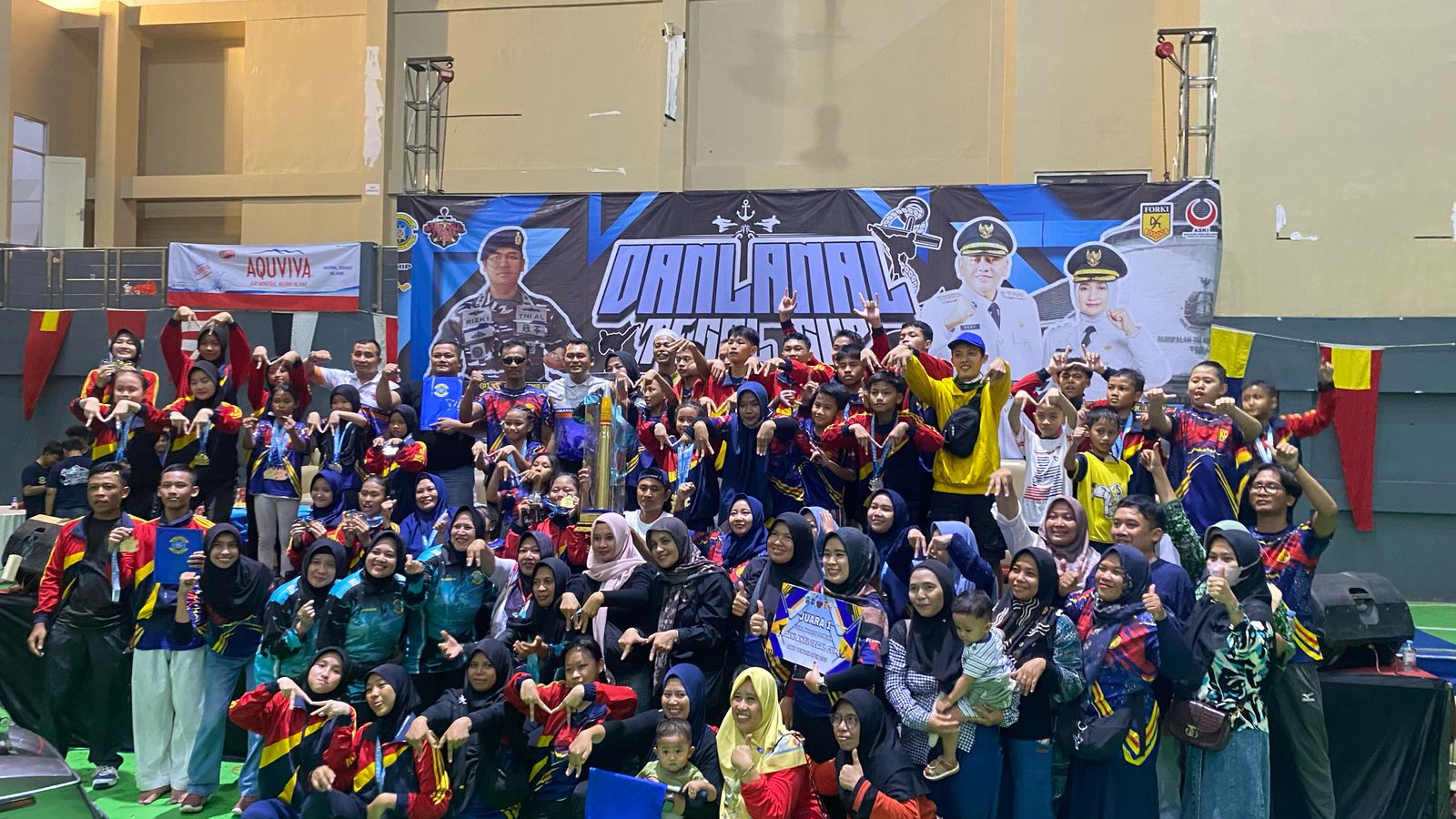 Borong Medali di Kejuaraan Karate Danlanal Cup, MKC Tegal Juara Umum  