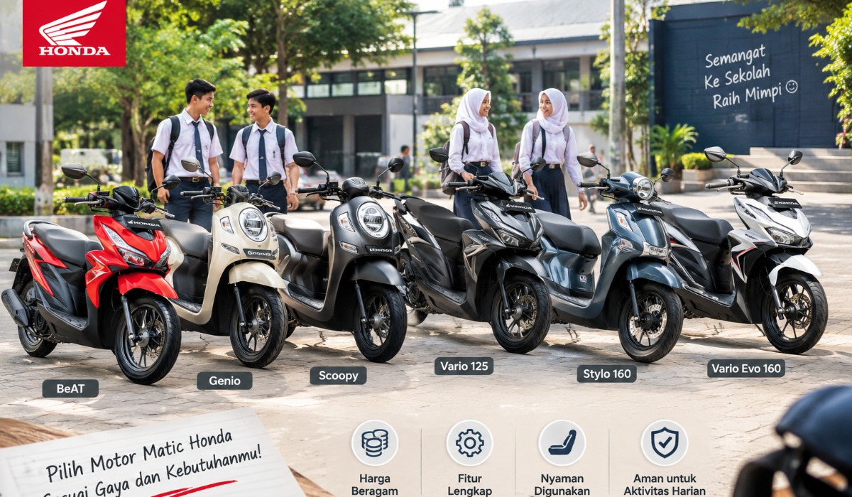 Mau Tampil Stylish ke Sekolah? Intip 7 Motor Matic Honda dengan Desain ...