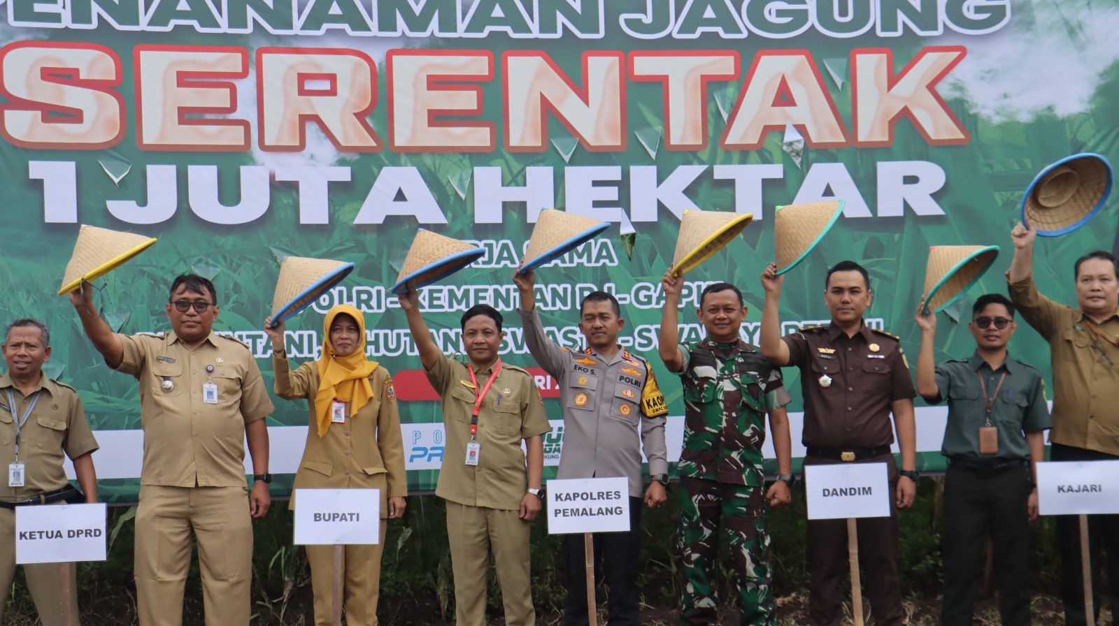 Polres Pemalang dan Dinas Pertanian Tanam Jagung 2 Hektar, Dukung Program Ketahanan Pangan