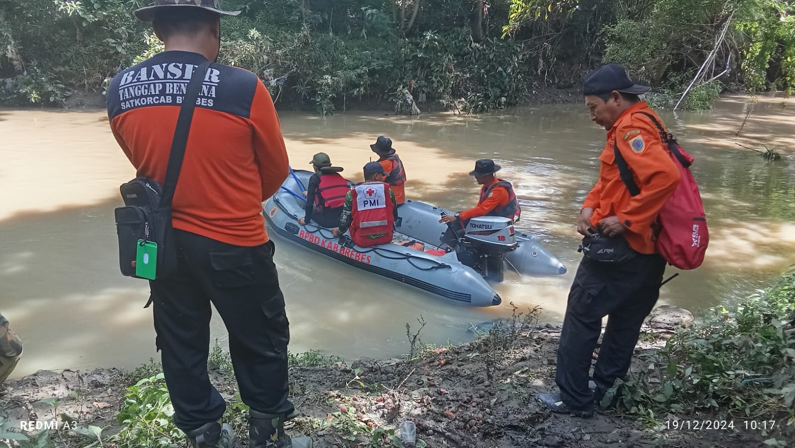 Bocah SD di Brebes Tenggelam di Sungai Cenang, Tim SAR Masih Lakukan Pencarian